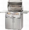 LX2 ALX2-30C-N 30" Natural Gas Grill on Cart with 542 sq. in. Cooking Surface 2 x 27 500 BTU Main Burners Integrated Rotisserie Motor High Intensity Halogen