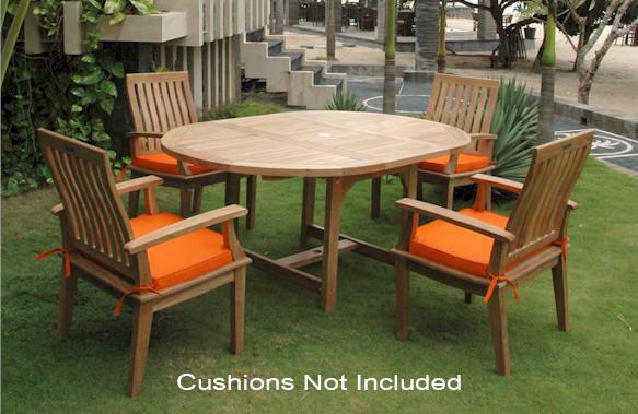 Set-119b 5-piece Dining Set With Bahama 67" Oval Extension Table And 4 Brianna Dining