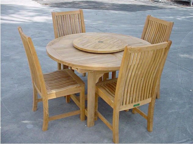 Set-12 5-piece Dining Set With Bahama 67" Oval Extension Table And 4 Chicago Dining