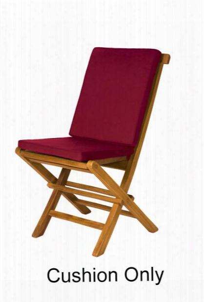 Tc19-2mar Set Of (2) 16" Folding Chair Cushion With  Hi Density Foam Soft-faced Cotton Canvas And Reinforced Piping In