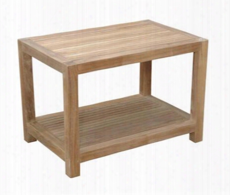 Windsor Collection Tb-024ss 24" Side Table With 2-tiier Mortise Tenon And Wooden Dowel In Natural