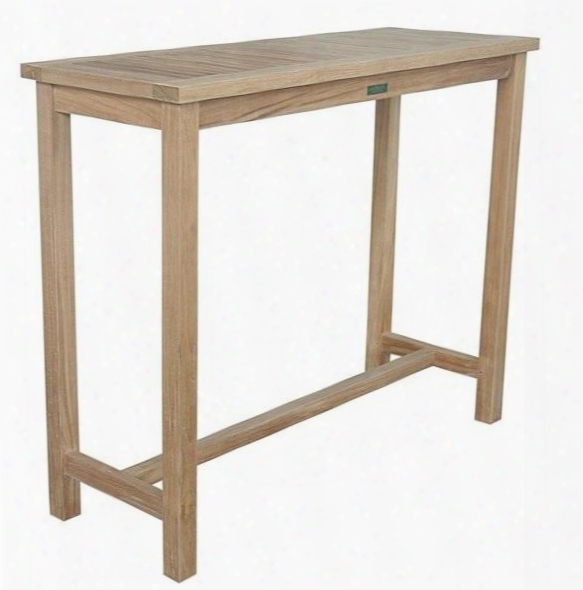 Windsor Collection Tb-12046 47" Serving Bar Table With Teak Wood Construction And Stretchers In Natural