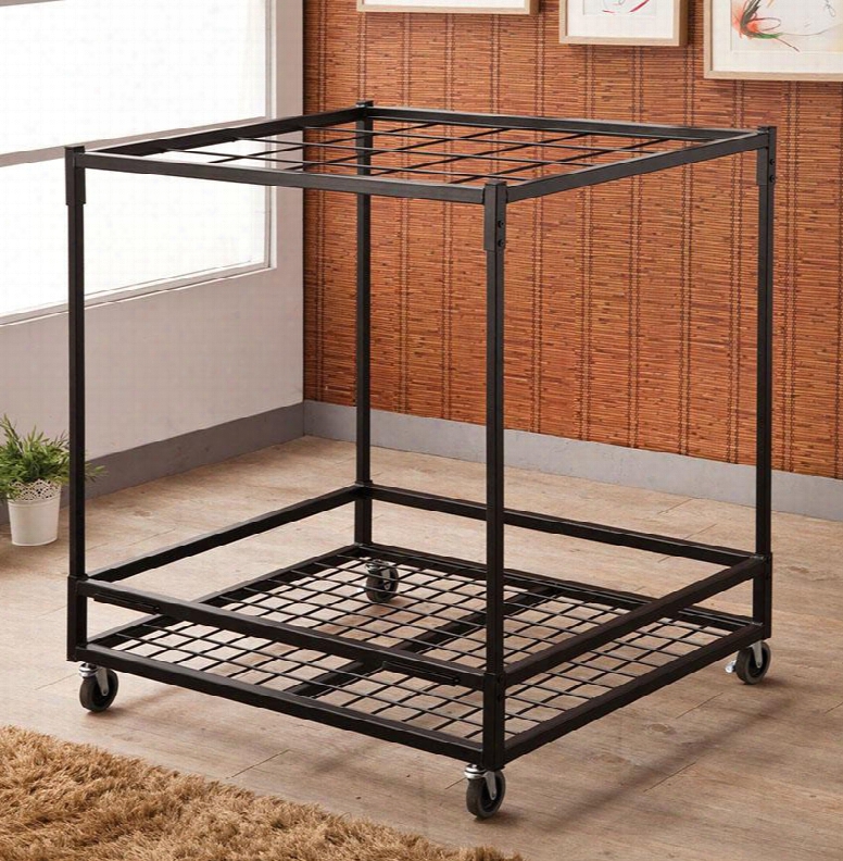 900050 Accents Rug Rack With Metal Construction And Holds Up To 20 Rugs In Black