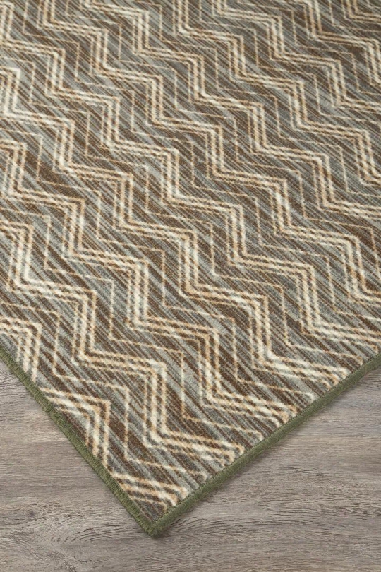 Adbiel 82.8&qut; X 52.8" Medium Size Rug With Chevron Design Machine Made Tufted Pile Height Nylon Material And Jute Back In Blue And Beige