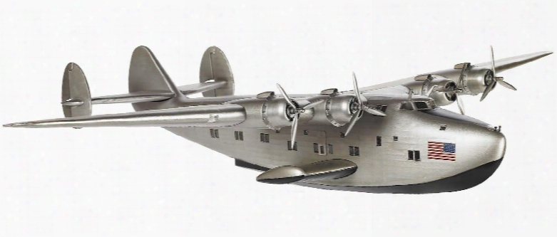 Ap451 Boeing 314 'dixie Clipper' 31.5&quof; With Flat Or Corrugated Metal Material In Silver