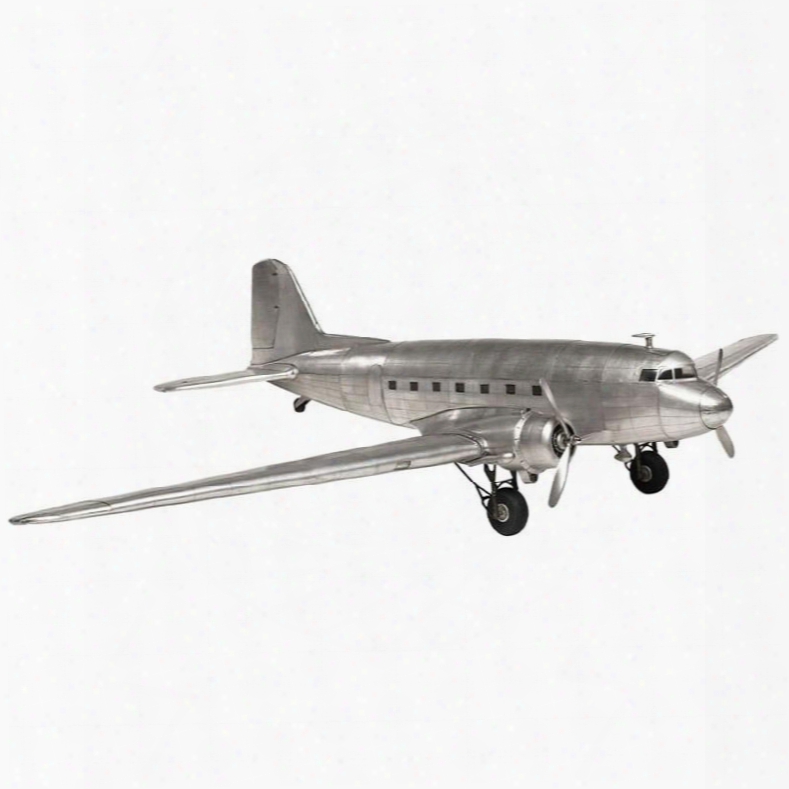 Ap455 Dakota Dc-3 38.6" With Flat Or Corrugated Metal Material In Silver