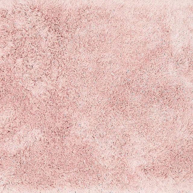 Aretha Rg7125 5' X 8' Celeste Pink Area Rug With Power Loomed Pile Height: 1" Silver Sparkling Fiber Backing: Cotton Canvas In Celeste