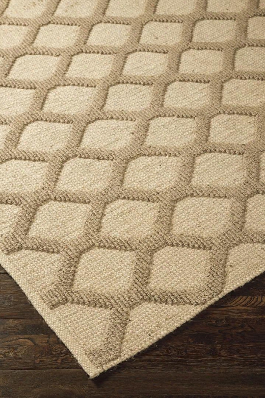 Baegan R400262 96" X 60" Medium Size Rug With Gate Trellis Design Hand-woven And Jute Material In Natural
