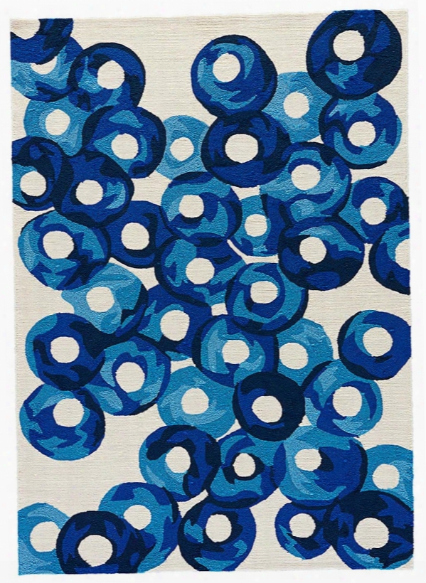 Barcelona I-o Rug In Papyrus & Blue Nights Edsign By Jaipur