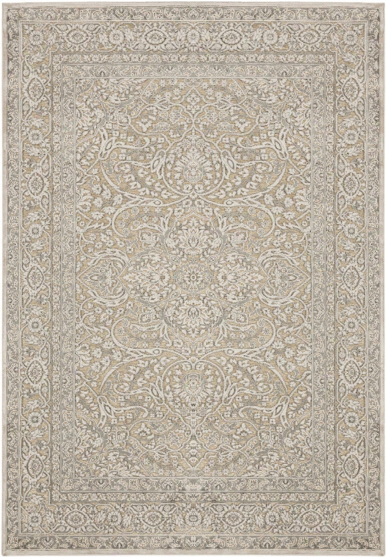 Basilica Rug In Beige & Unencumbered Grey Design By Surya