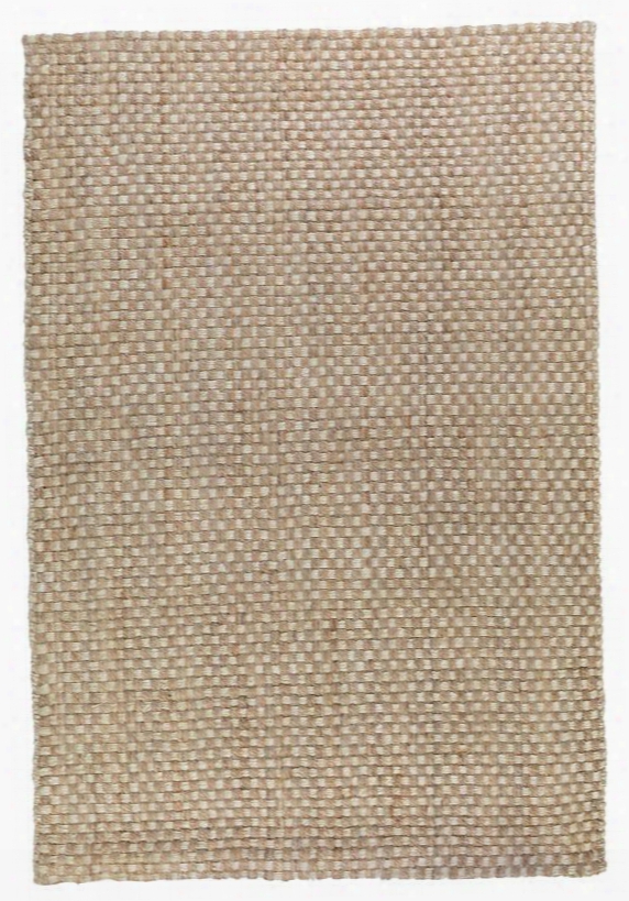 Basket Weave Rug In Natural & Bleach Design By Classic Home