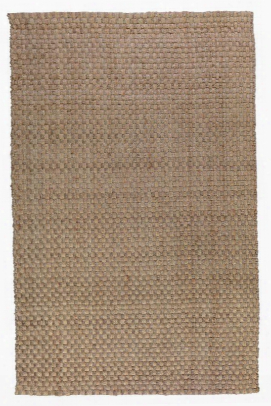 Basket Weave Rug In Natural & Grey Design By Classic Home