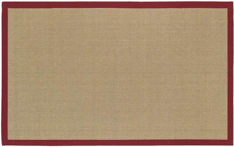 Bay Area Rug In Beige With Red Trim Design By Chandra Rugs