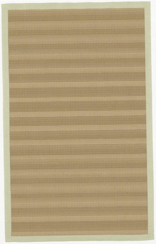 Bay Collcetion Hand-woven Area Rug In Tan & Green Design By Chandra Rugs