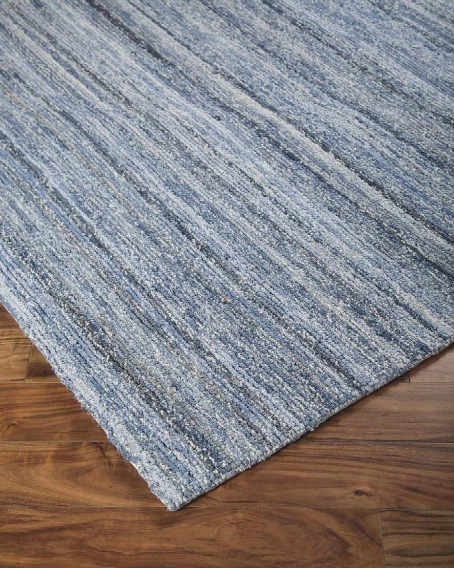 Beldier R400141 120" X 96" Large Size Rug With Stripe Pattern Hand-tufted 5-6mm Pile Height And Wool Material Backe D With Cotton In Blue