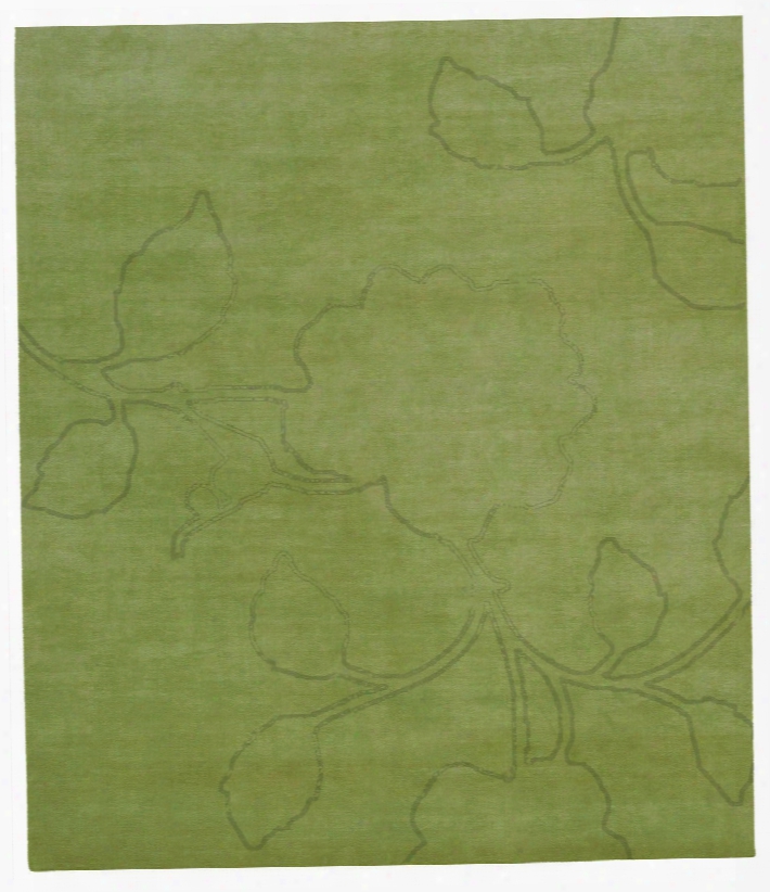 Bellagio Ruby Hand Knotted Rug In Green Design By Second Studio