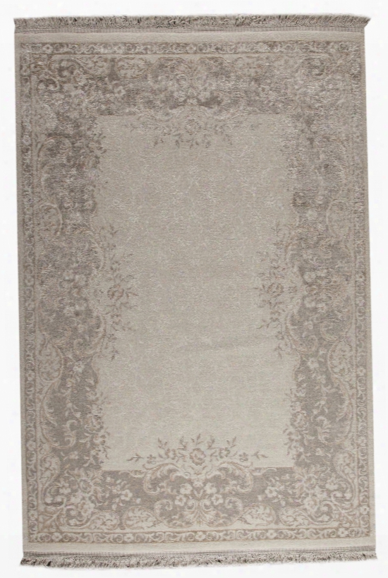 Bellshill Collection Wool And Viscose Area Rug In White And Beige Design By Mat The Basics