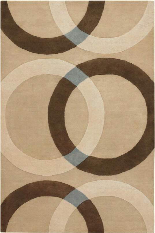 Bense Collection Hand-tufted Area Rug In Cream & Beige Design By Chandra Rugs