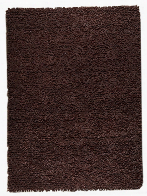 Berber Collection Hand Woven Wool Shag Area Rug In Brown Design By Mat The Basics