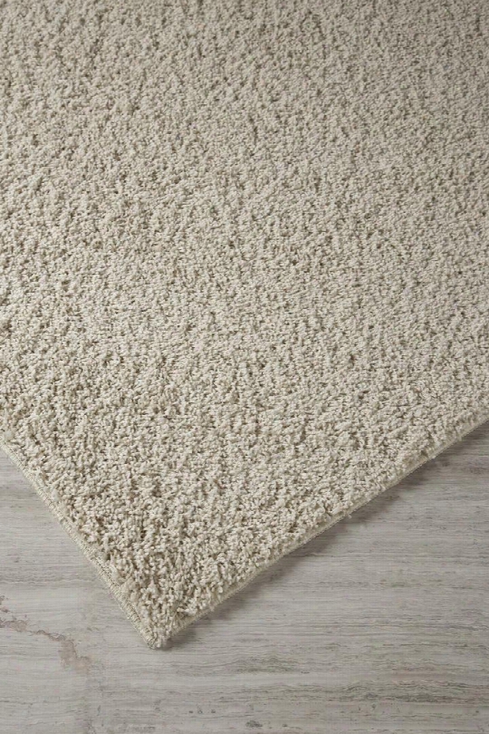 Caci R311002 84" X 60" Medium Size Rug With Solid Shag Design Machine Made Tufted Polypropylene Material And Spot Clean In Snow