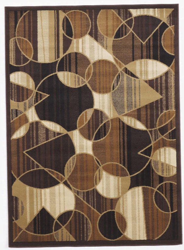 Calder 86" X 62" Medium Size Rug With Abstract Geometric Patterned Design Machine Made Woven Polypropylene Material And Dry Clean Only In Multi