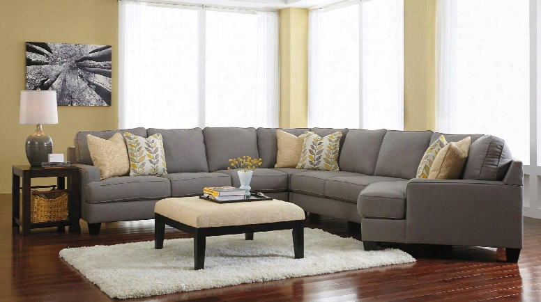 Chamberly 243005rcdssaco2etr2l 7-piece Living Room Set With 5pc Right Cuddler Sectional Accent Ottoman 2 End Tales Rug And 2 Lamps In