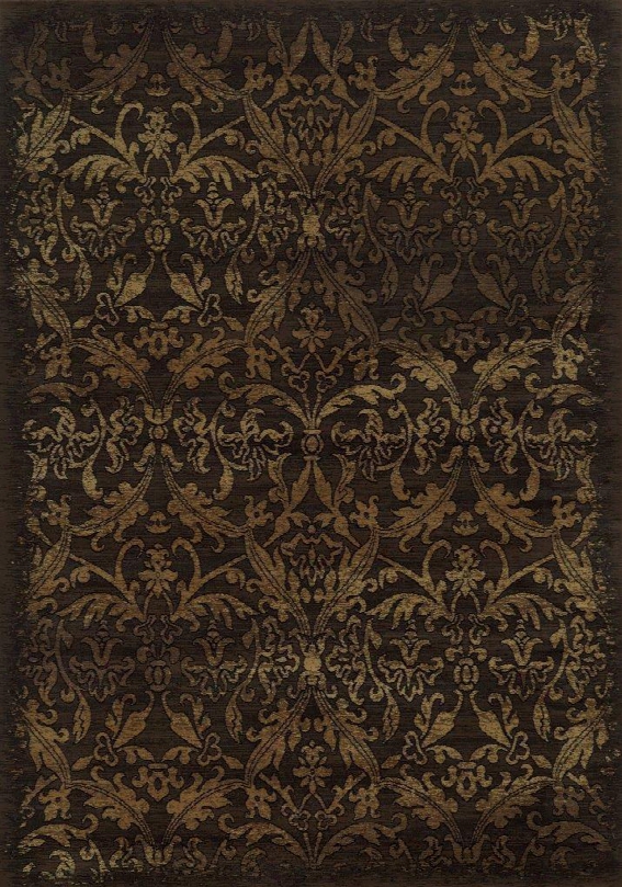 Chtch443700129116 Chateau Ch4437-9'10q&uot; X 12'6" Power-loomed 100% Heat-set Polypropylene Rug In Brown Rectangle
