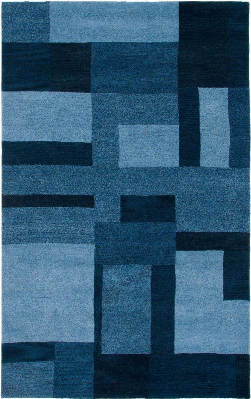 Colcl821900090810 Colours Cl2819-8' X 10' Hand-tufted New Zealand Wool Blend Rug In Blue Rectangle