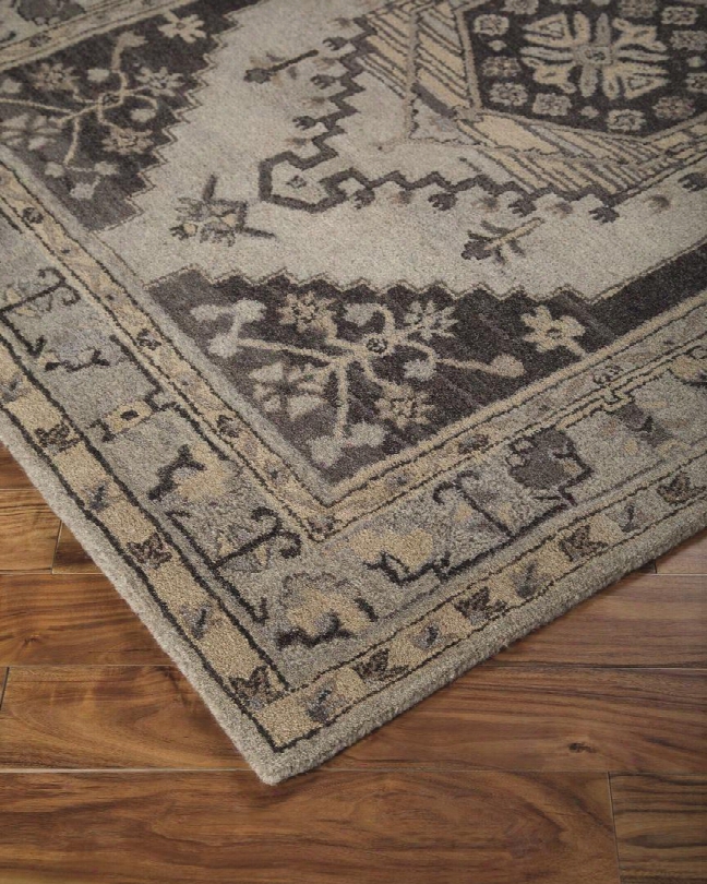 Dallan R400011 1210" X 96" Large Size Rug With Persian Diamond Design Hand-tufted 9mm Pile Height And Wool Material Backed With Cottoncanvas In Grey