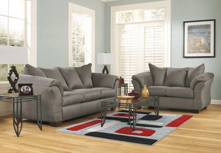 Darcy 75005sl3tr2l 8-piece Living Room Set With Sofa Lov Eseat 3pc Table Set Rug And 2 Lamps In