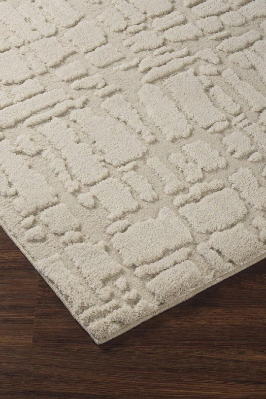 Dugan R401131 120" X 96" Large Size Rug With Abstract Design Machine-woven 23mm Pile Height Spot Clean Only And Polyester Material In Cream And Taupe