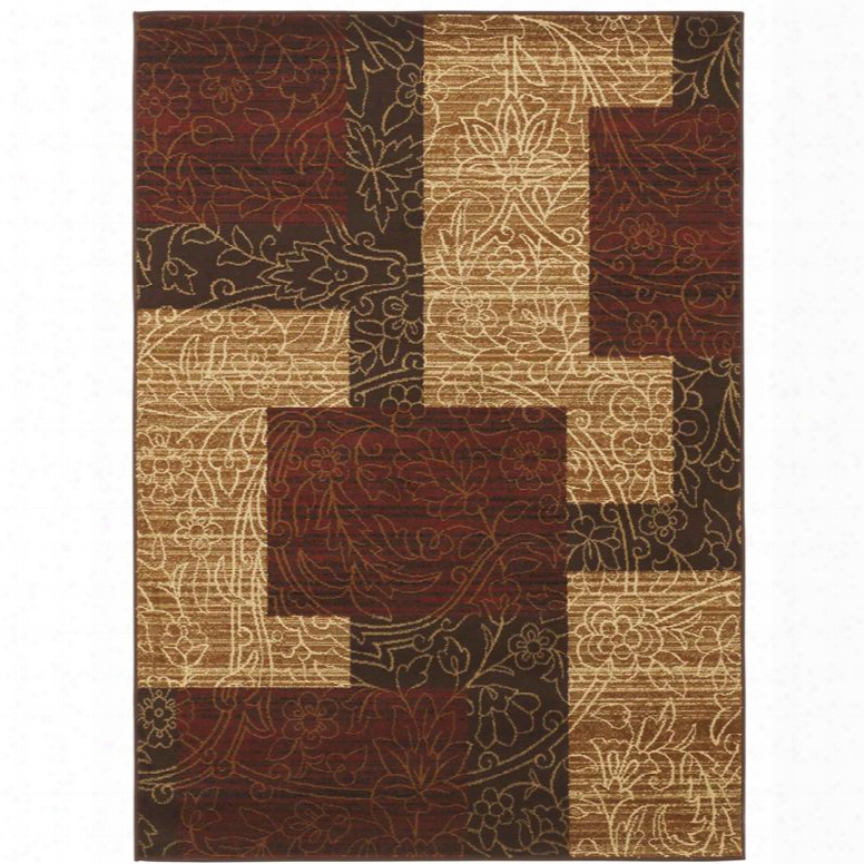 Fsd-rug-14rdbngd-gg Xceptional Rug Designs By Flash Rosemont 5'2' X 7'2' In Brlwn Gold And