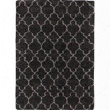 Gate R401192 89" X 63" Medium Size Rug With Moorish Lattice Gate Design Machine-tufted 20mm Pile Height Polypropylene Material Backed With Jute And