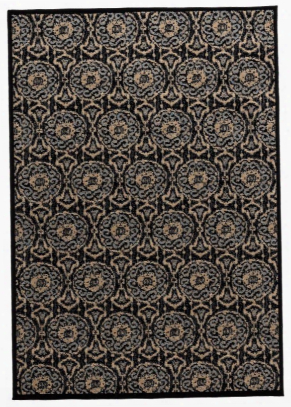 Mgtmg491600067110 Millington Mg4916-7'10" X 10'10" Power Loomed 100% Polypropylene Rug In Black Rectangle