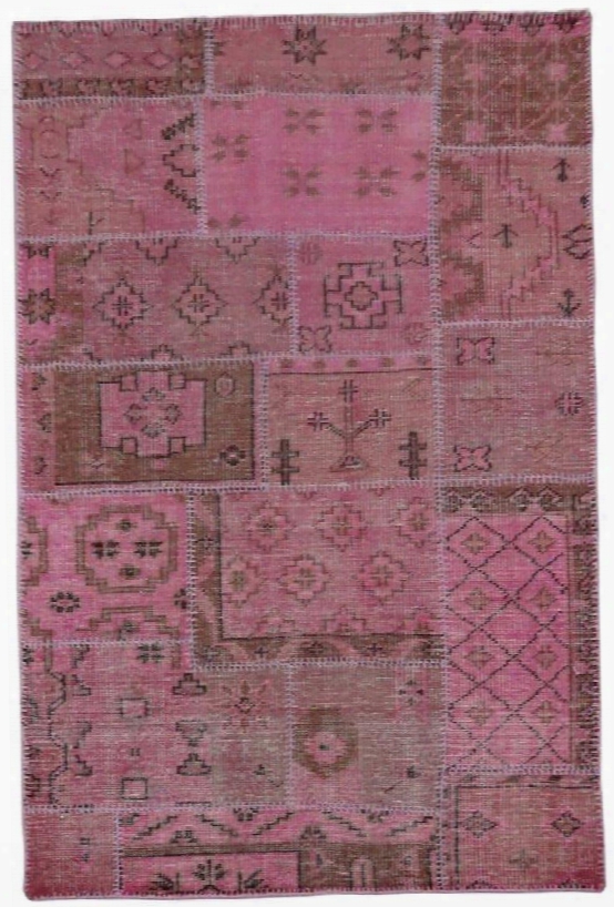 Msnms8934pu000912 Maison Ms8934-9' X 12' Hand-knotted Herbal Washed Hand Spun New Zealand Wool Rug In Magenta Rectangle