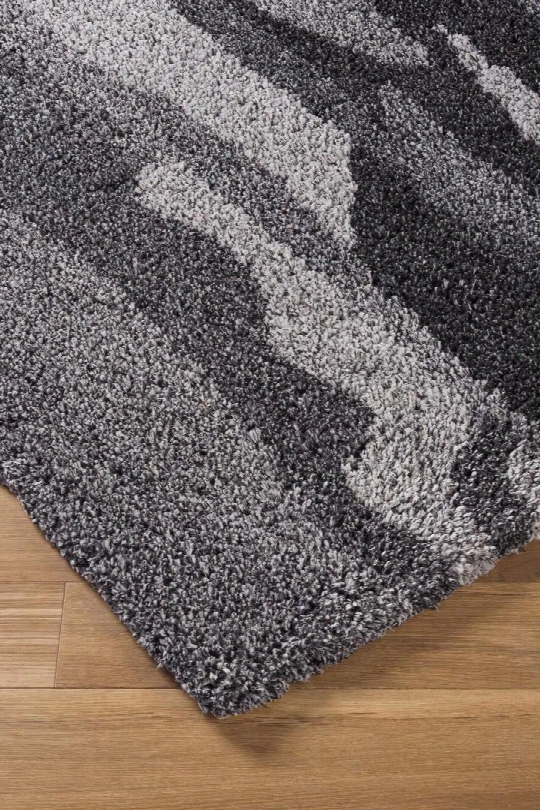 Pasternak R401801 120" X 96" Large Size Rug With Abstract Stripe Design Hand-tufted 25mm Pile Heightpolyester Material And Backed With Cotton Latex In