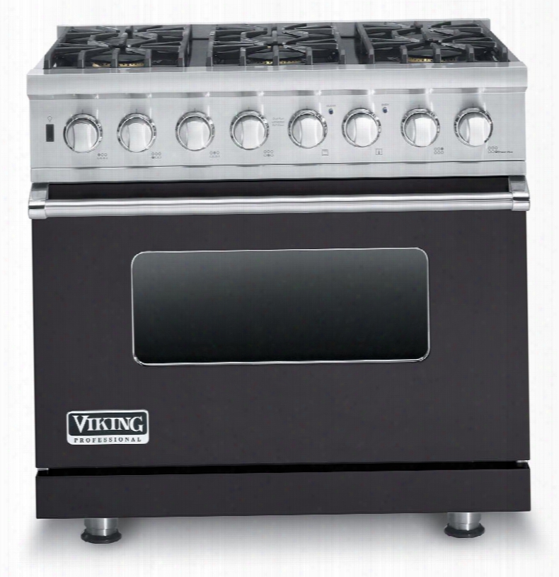 Professional 5 Series Vdsc5366bgg 36" Natural Gas Dual Fuel Range With 6 Sealed Burners 5.6 Cu. Ft. Self-clean Convection Oven 2 Truglide Full Extension