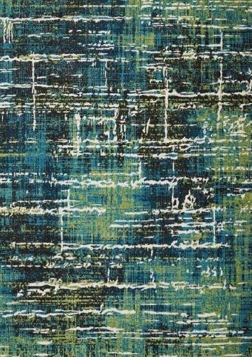 Rugs Collection 970217l 7'10" X 10' Large Size Rug Made In The Usa In Multi-tonal Blue And Green