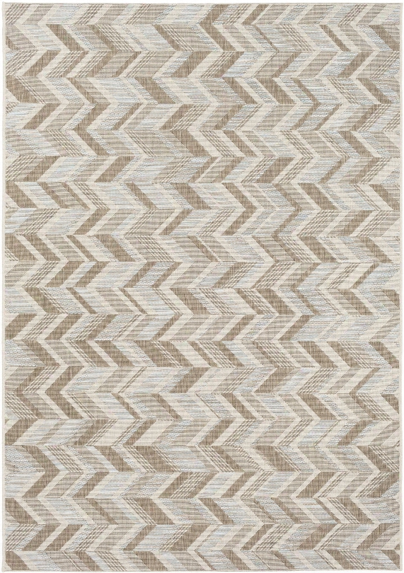 Santa Cruz Outdoor Rug In Tan & Ivory Design By Surya