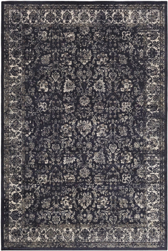 Saverio Rug In Black & Light Grey Design By Surya