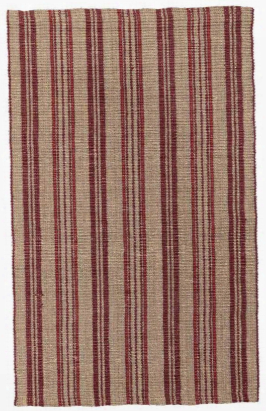 Seagrass Cabana Stripe Rug In Red Design By Classic Home