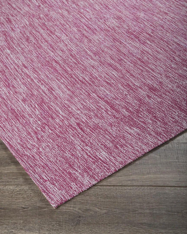 Serphina R400162 96" X 60" Medim Size Rug With Handwoven Design Spot Clean And Cotton Material In Fuschia