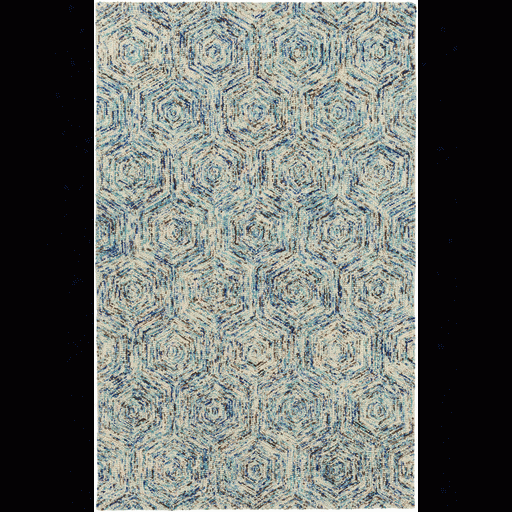 Shiloh Rug In Blue & Cream Design By Dwellstudio