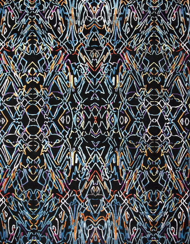 Signature Chromatic Multi-colored Rug Design By Lorena Gaxiola