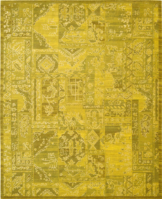 Silk Infusion Rug In Yellow Design By Nourison