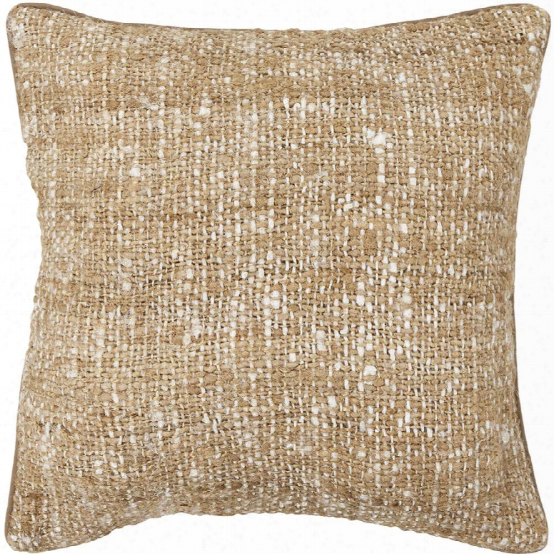 Silk Pillow In White & Natural Design By Chandra Rugs