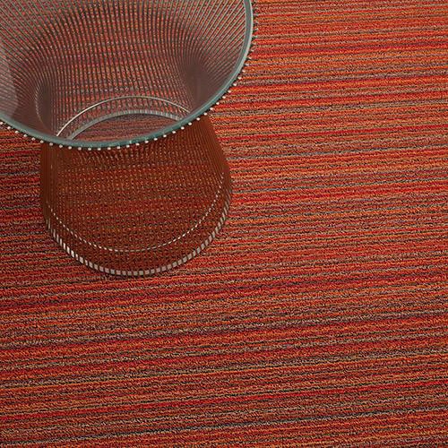 Skinny Stripe Shag Orange Mat In Various Sizes Desgn By Chilewich