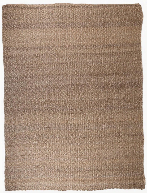 Textured R401501 120" X 96" Large Size Rug With Hand-tucked Ends Hand-woven Made Made In India Jute Material Indoor Use And Spot Clean Only In Tan And