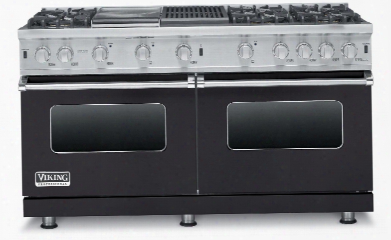 Vgcc5606gqss 60" Professional 5 Series Natural Gas Double Oven Range With 6 Sealed Burners Grill An D Griddle Surespark Ignition System And Truglide Full