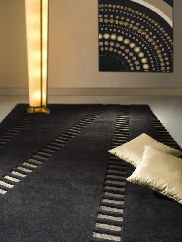 Vgwfswing-blk Modrest Swing - Modern Italian Designer Carpet 5.5' X